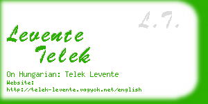 levente telek business card